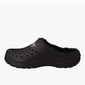 Men's Black Slip-On Loafers with Fleur-de-Lis - New Orleans Saints